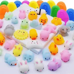 48Pcs Kawaii Soft and Yielding Prefilled Easter Eggs