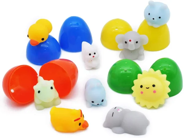 48Pcs Kawaii Soft and Yielding Prefilled Easter Eggs