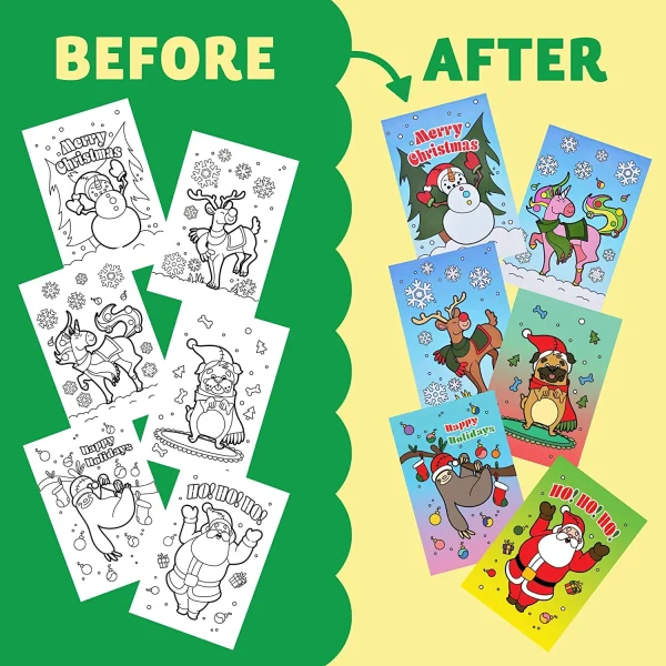 48Pcs Kids Christmas Coloring Books