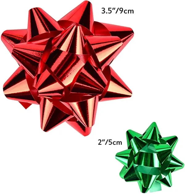 48pcs Christmas Self Adhesive Bows Decoration