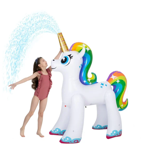 48in Inflatable Ride A Unicorn Yard Water Sprinkler