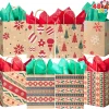 48pcs Christmas Kraft Paper Gift Bags