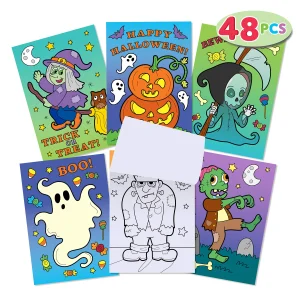 48pcs Halloween Coloring Book in 6 Covers
