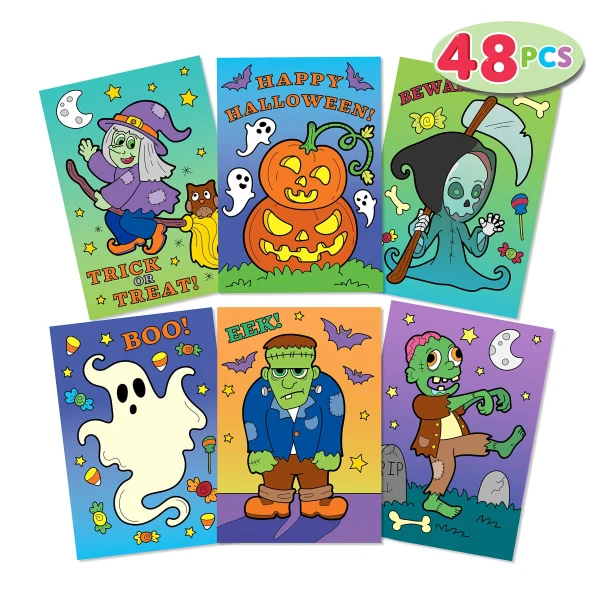 48pcs Halloween Coloring Book in 6 Covers