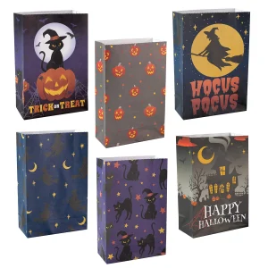 48pcs Halloween Paper Treat Bags with Stickers