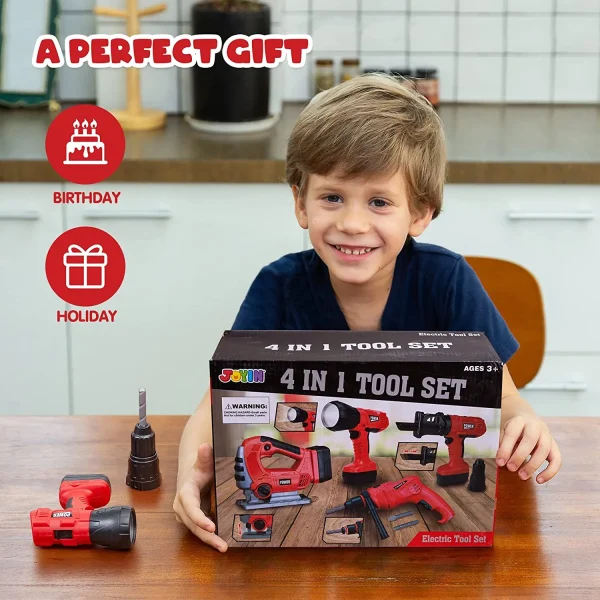 4 in 1 Kids Pretend Play Tool Set