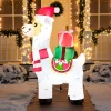 6ft Inflatable LED Christmas Llama with Gifts
