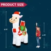 6ft Inflatable LED Christmas Llama with Gifts