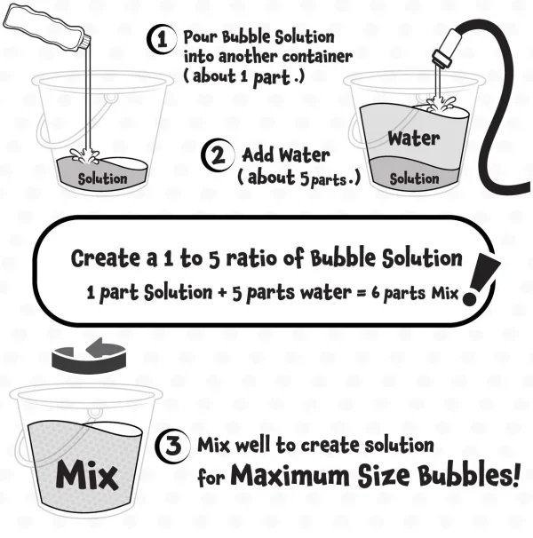 4pcs Big bubble wand kit with 2 Concentrate Solutions