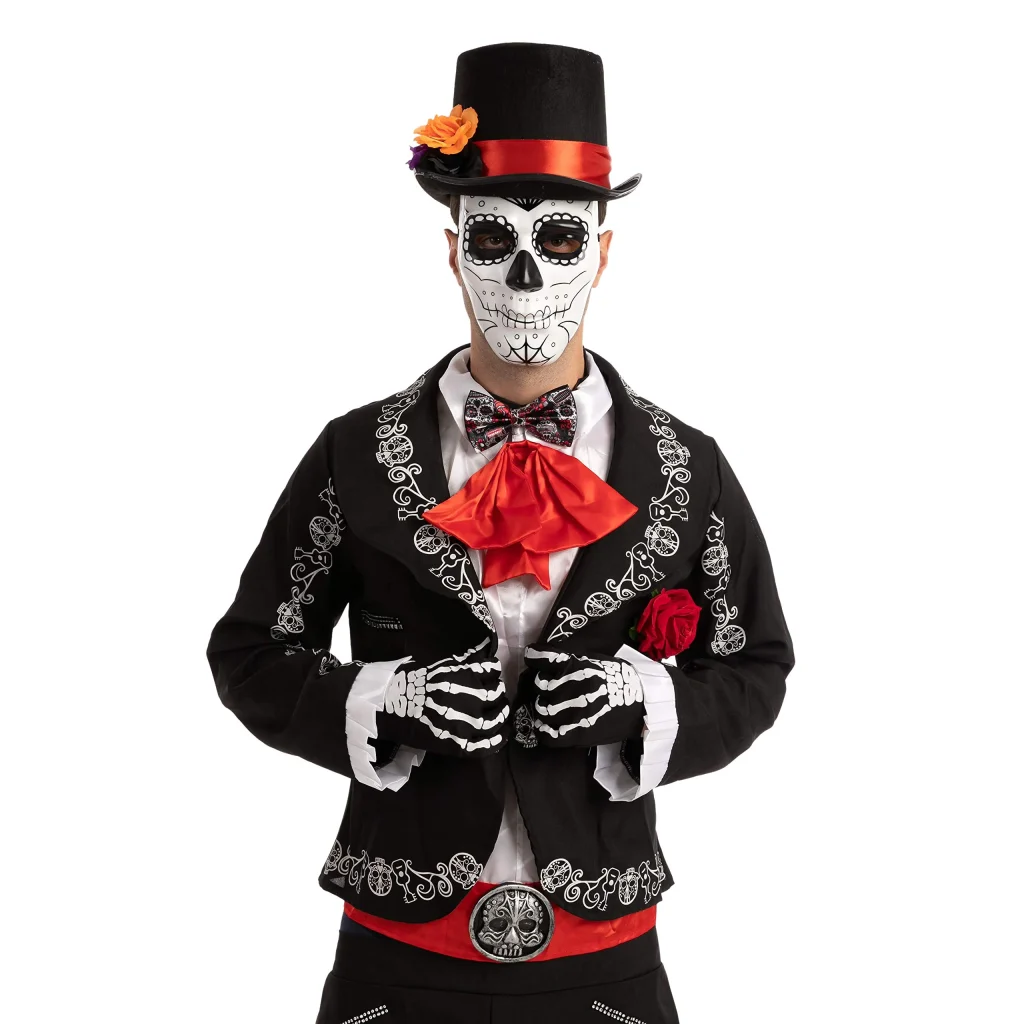 Egen Skole lærer korroderer Creepy 4pcs Mens Day of the Dead Halloween Costume