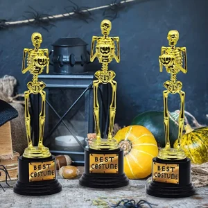 5pcs Halloween Skeleton Best Costume Trophy
