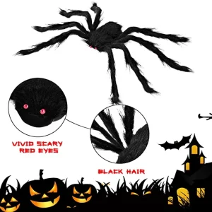 5pcs Halloween Realistic Hair Spiders