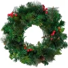 50 LED Artificial Christmas Pre lit Wreaths 20in