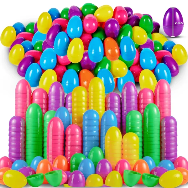 500Pcs 2.3in Colorful Easter Egg Shells