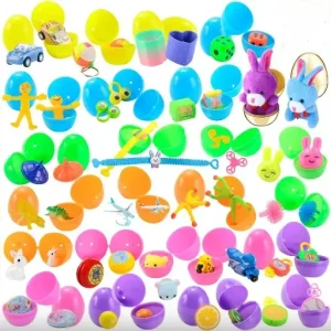 50Pcs Assorted Toys Prefilled Easter Eggs