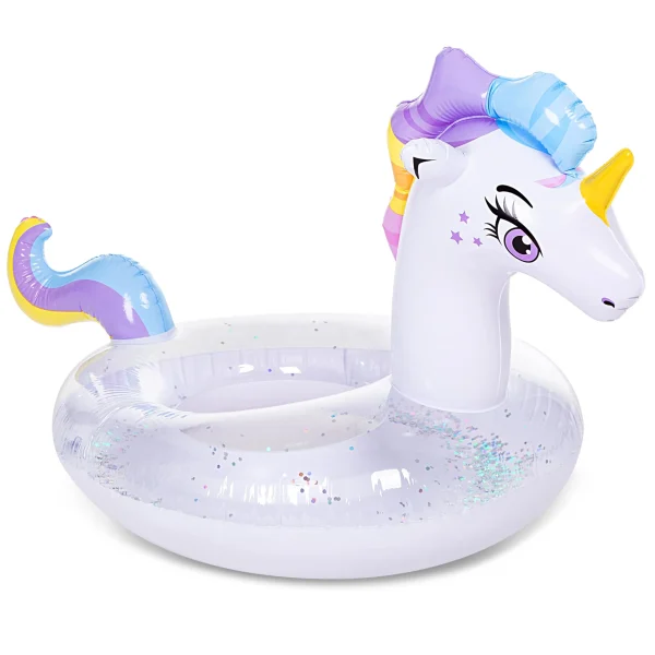 51in Inflatable Ride A Unicorn Pool Float with Glitters (7)