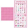 56Pcs Players Valentines Day Bingo Cards (5 x 5) For Kids