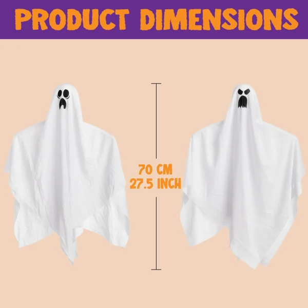 5Pcs Halloween Hanging Ghosts Decoration 27.5in