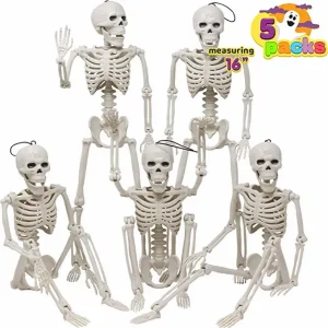 5Pcs Posable Halloween Skeleton Decoration