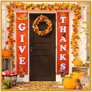 Thanksgiving Decorations Door Porch Signs