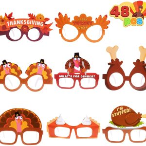 Thanksgiving Turkey Glasses Frames, 48 Piece