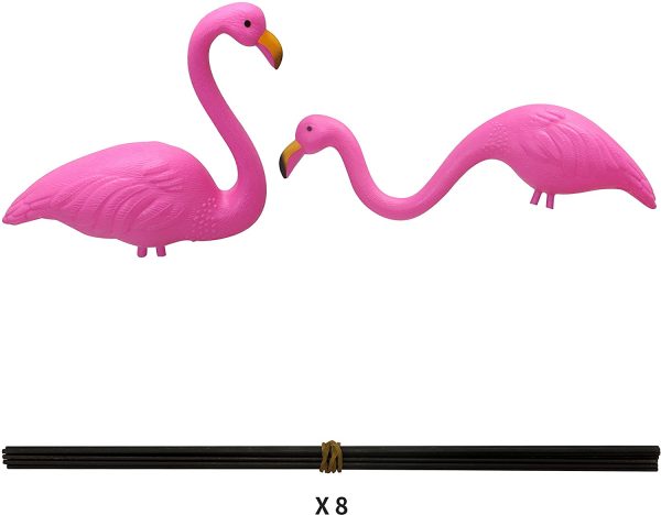 Small Pink Flamingo Yard Ornament, 2 Sets