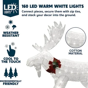 Christmas Cotton Moose LED Yard Light 5ft