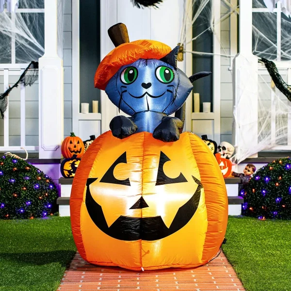 5ft Inflatable Animated Cat Halloween Decoration