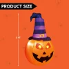 5ft Inflatable LED Pumpkin with Witch Hat