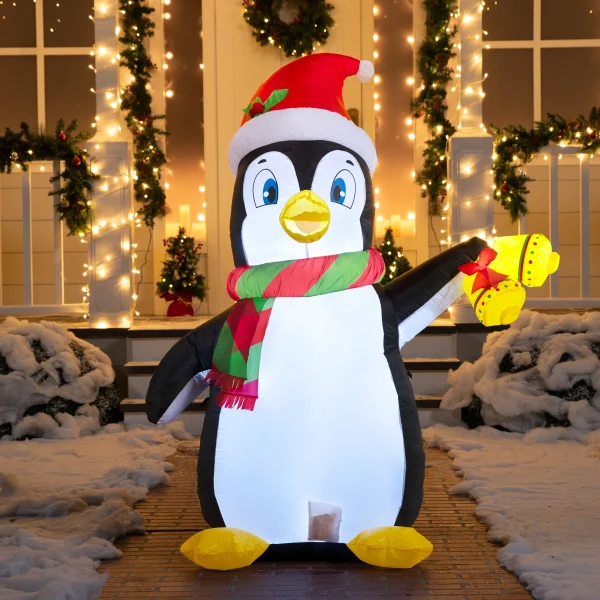 5ft LED Inflatable Penguin  Christmas Decoration