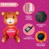 5ft LED Valentines Inflatable Baby Brown Bear with Heart