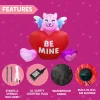 5ft Tall Kitty on Hearts Valentines Inflatable