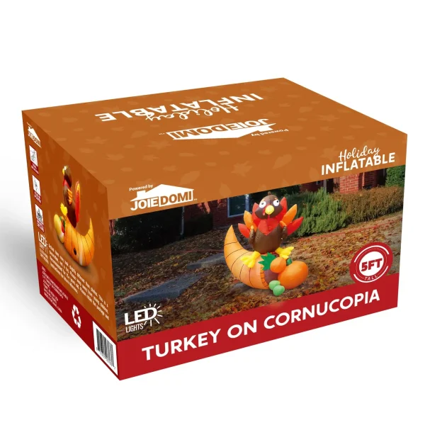 5ft Tall Thanksgiving Turkey on Cornucopia