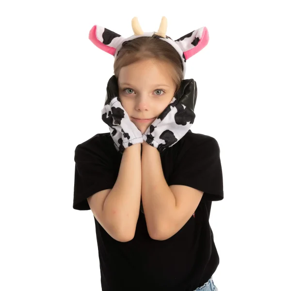5pcs Adults and Kids Cow Halloween Costume