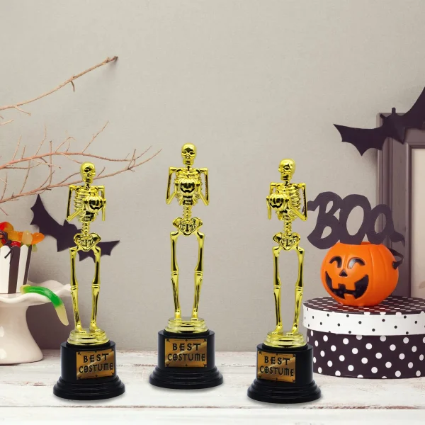 5pcs Halloween Skeleton Best Costume Trophy