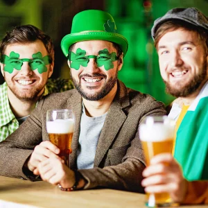 6 Pairs St. Patrick’s Day Shamrock Glasses