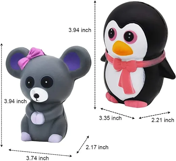 6Pcs Jumbo Size Animal Soft and Yielding Toys