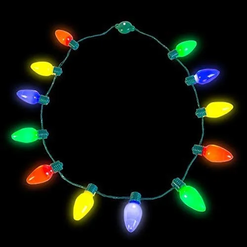 6pcs Christmas Light Up Headbands And Necklace