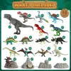 18pcs Realistic Dinosaur Figures 5in to 9in