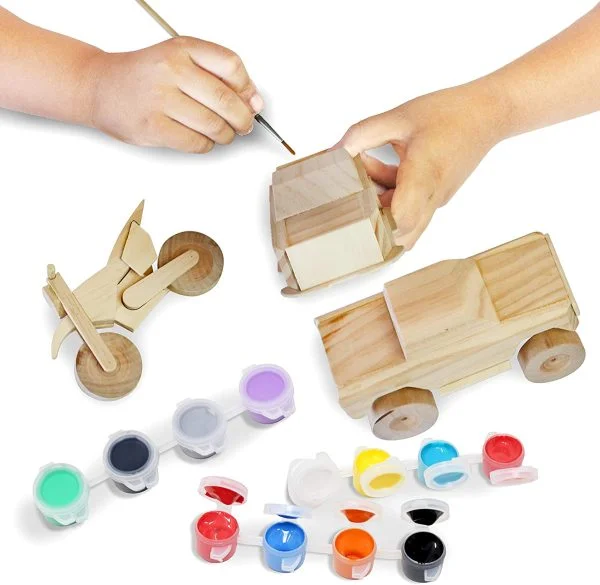 Wooden Race Car Build and Craft Painting Kits