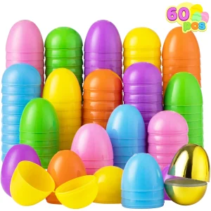 60Pcs Colorful Easter Egg Shells 2.3in