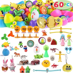 60Pcs Novelty Toys Prefilled Easter Eggs
