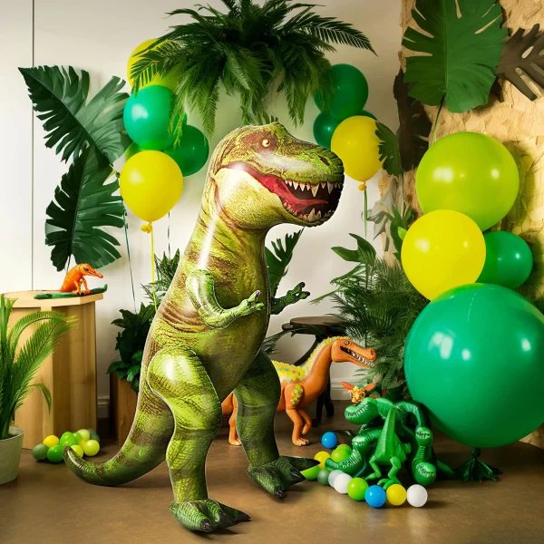 62in Giant T-Rex Dinosaur Inflatable for Party Decorations(Over 5Ft Tall)
