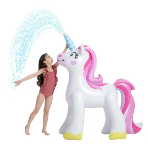 63in Pink Unicorn Inflatable Yard Sprinkler