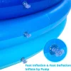 66in Inflatable Blue Garden Round Kiddie Pool