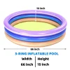 66in Kids Multicolor Inflatable Swimming Pool