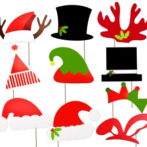 66pcs Christmas Photo Booth Props