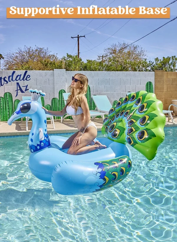 66in Giant Inflatable Peacock Pool Float