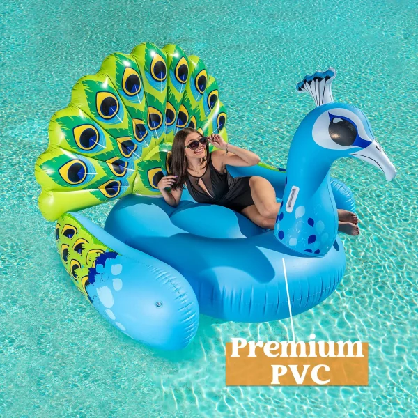 66in Giant Inflatable Peacock Pool Float