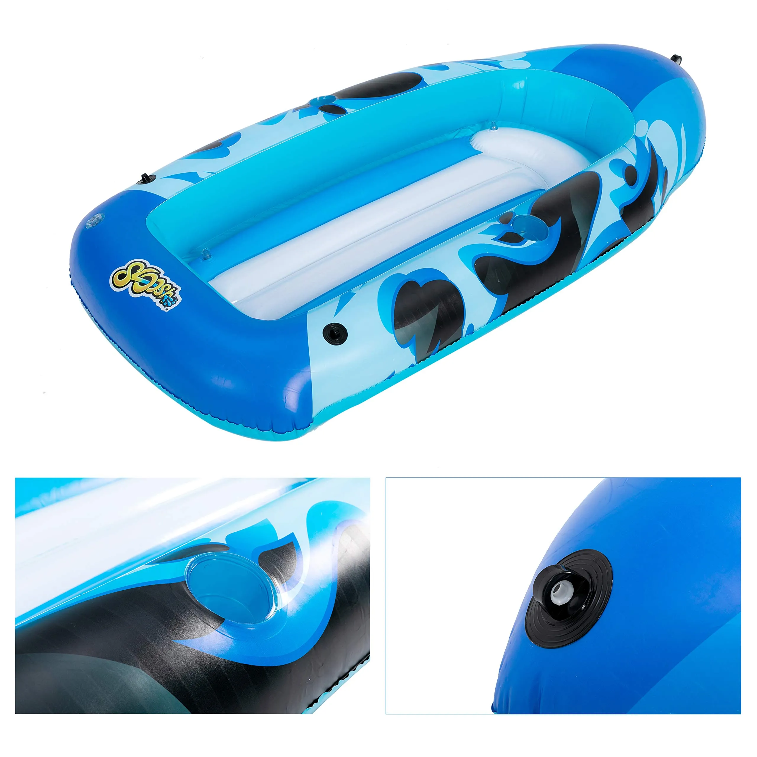 Best 67in Inflatable Boat Swimming Pool Float